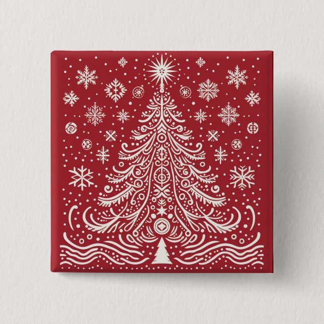 Festive Flair: Julgran-knappar och -korrigeringar Knapp (Framsida)