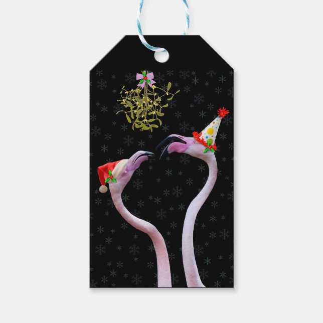 Festive Flamingos Gift-Märkre Presentetikett (Framsidan)