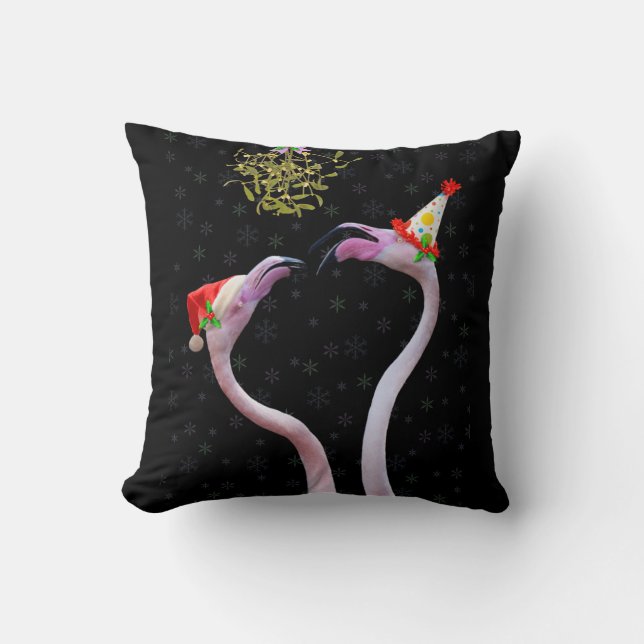 Festive Flamingos Pillow Kudde (Framsida)