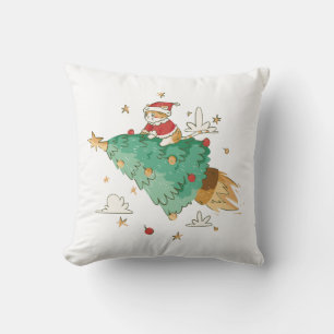 Festive Flies Julgran Santa Cat Kudde