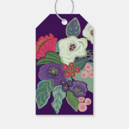 Festive Flowers Gift-Märkre Presentetikett