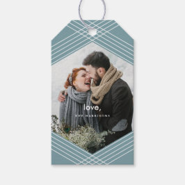 Festive Focus | Grått Blue | Presentetikett