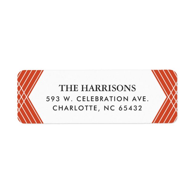 Festive Focus | ORANGE | Returadress Etikett (Framsidan)