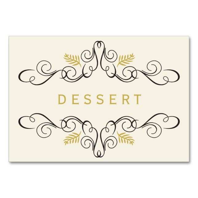 Festive Foliage Deco Ram Helgdag Food Bord Bordsnummer (Framsidan)