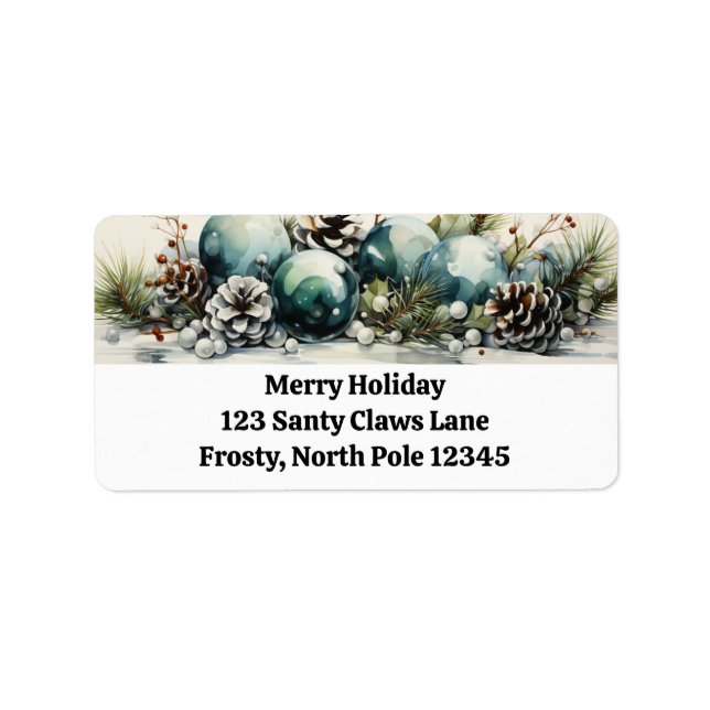 Festive Foliage Garlands Returetiketter Adressetikett (Framsidan)