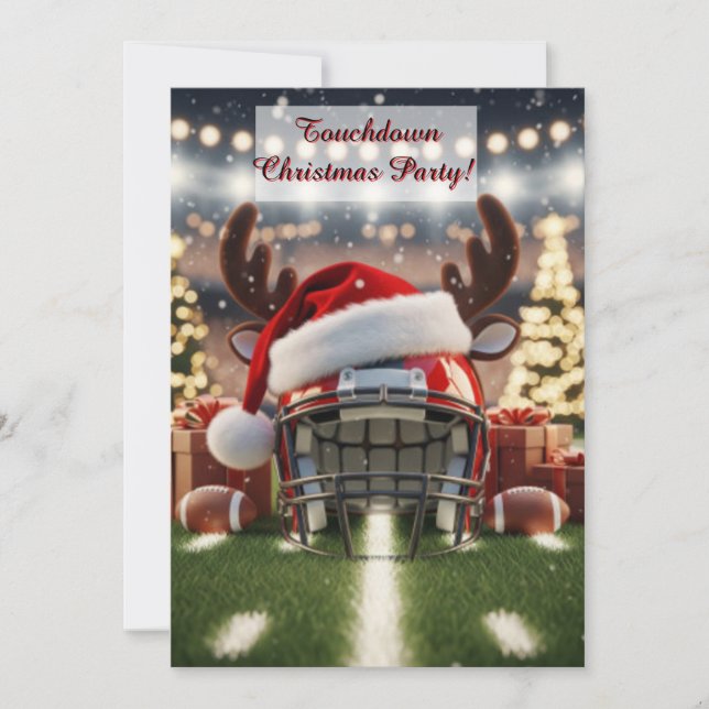 Festive Football Cheer – Holiday Game Invitation Inbjudningar (Framsida)