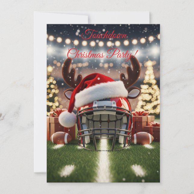 Festive Football Cheer - inbjudan till Helgdag-spe (Framsida)