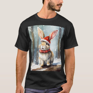 "Festive Forest: A Merry Rabbit Wonderland T Shirt