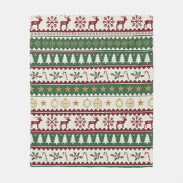 Festive Forest Christmas Throw Fleecefilt