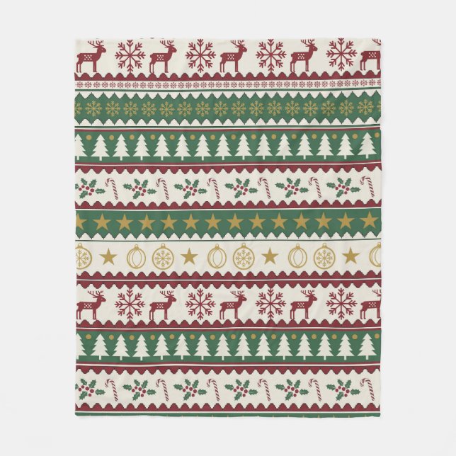 Festive Forest Christmas Throw Fleecefilt (Framsidan)