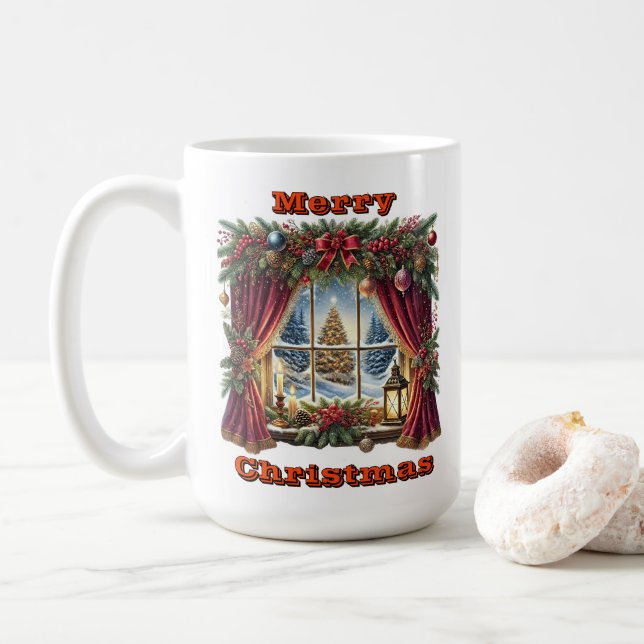 Festive Forest Helgdag Scene Kaffemugg (Med munk)