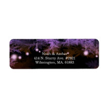 Festive Forest Ljus Bröllop Returadress