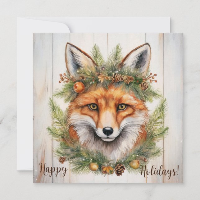 Festive Fox-jul Julkort (Framsida)