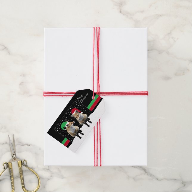 Festive Fox Unge Gift-Märkre Presentetikett (Med Snöre)