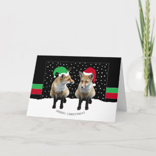 Festive Fox Unge Helgdag Card Helgkort