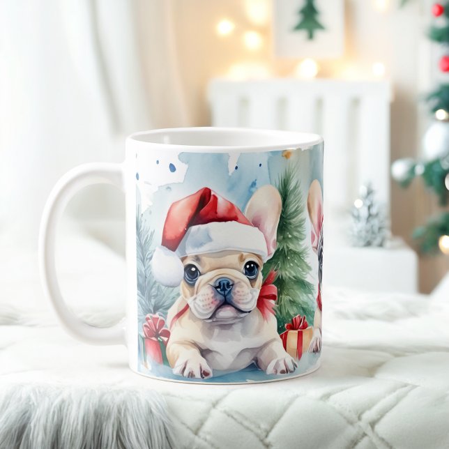 Festive Fransk Bulldog jul Mugg (Skapare uppladdad)