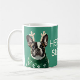 Festive Fransk Bulldog Mugg - här till Sleigh