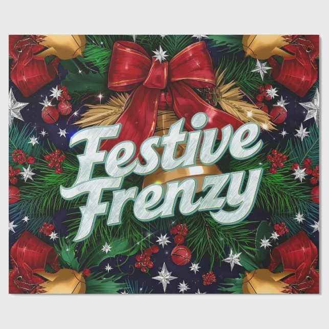 Festive Frenzy Maximalist Helgdag Presentpapper (Platt)