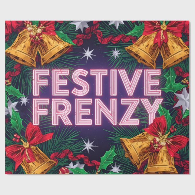 Festive Frenzy Maximalist Helgdag Presentpapper (Platt)