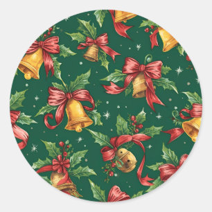 Festive Frenzy Maximalist Helgdag Sticker Runt Klistermärke
