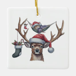 Festive Friends Julgransprydnad Keramik