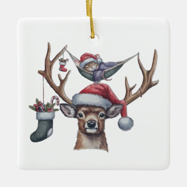 Festive Friends Julgransprydnad Keramik (Framsida)