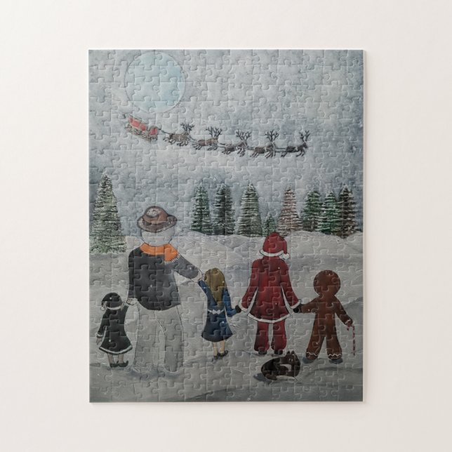 Festive Friends-målning av Alfred Fox Pussel (Vertikal)