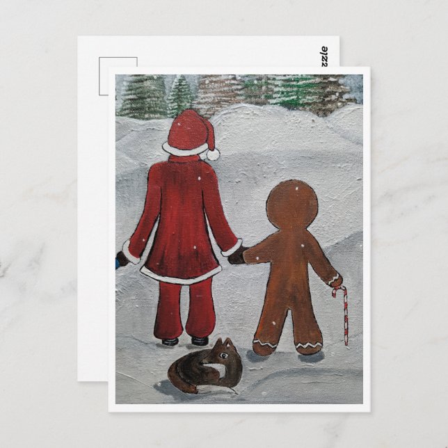 Festive Friends Painting av Alfred Fox Collectable Vykort (Fram/baksida)