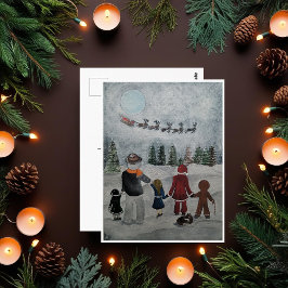 Festive Friends Painting av Alfred Fox Collectable Vykort