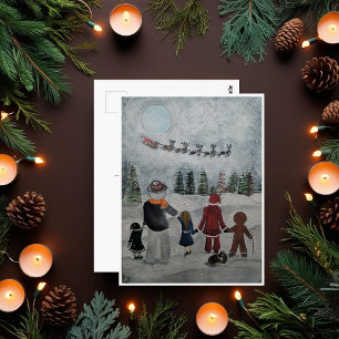 Festive Friends Painting av Alfred Fox Collectable Vykort