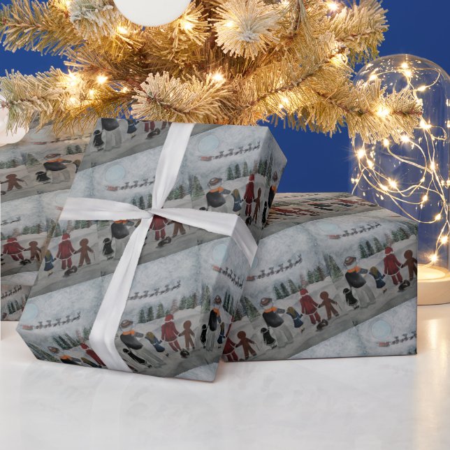 Festive Friends Painting by Alfred Fox Presentpapper (Helgdagar)