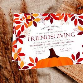 Festive Friendsgiving Thanksgiving Middag Inbjudningar