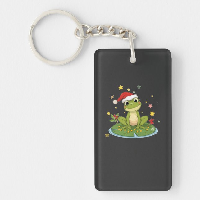 Festive Frog Joy - Cute Christmas Frog on Lily Pad (Framsidan)