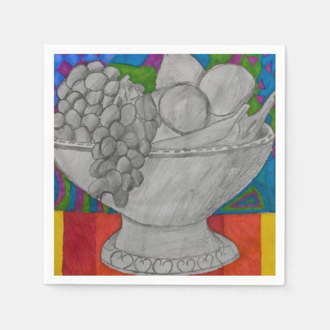 Festive Fruit Bowl Pappersservett (Framsidan)