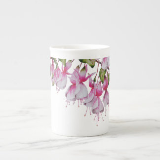 "Festive Fuchsias" på en bensida China Mugg Benporslin Mugg