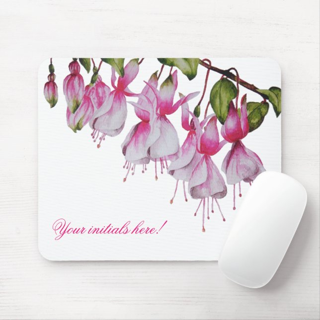 "Festive Fuchsias" på en musmatta (Med mus)