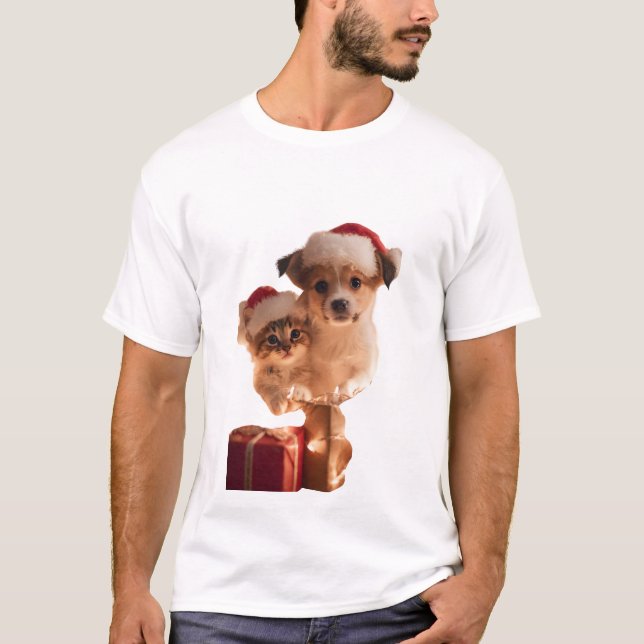 Festive Fur Friends T Shirt (Framsida)