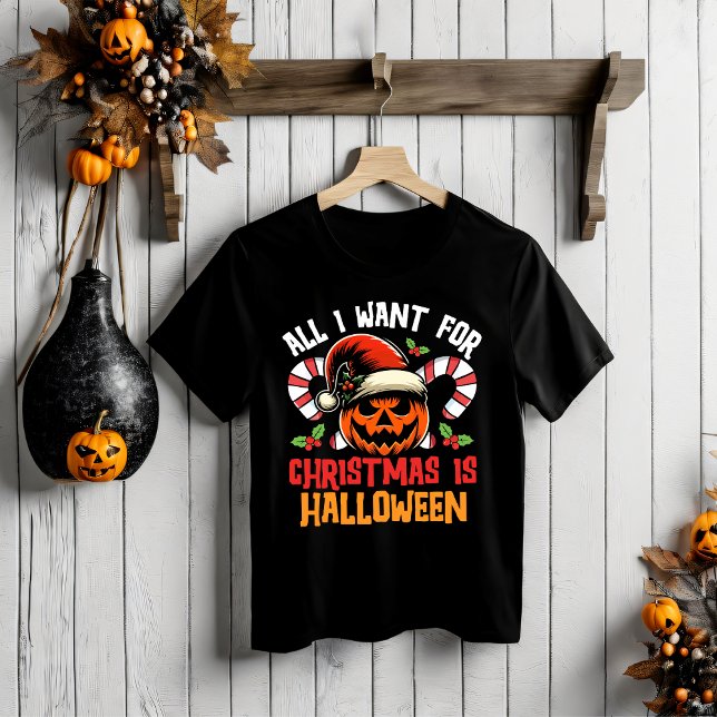Festive Fusion Roligt: Halloween Möter jul T Shirt (Skapare uppladdad)