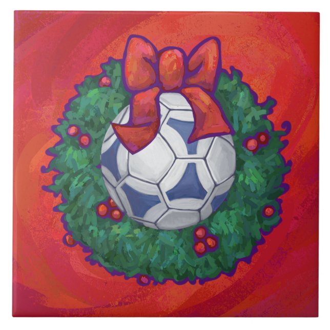 Festive Futbal in Wandeand Red Kakelplatta (Framsidan)