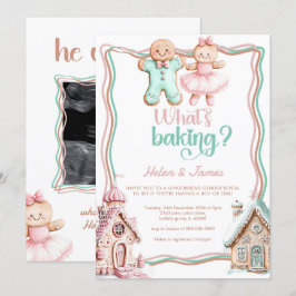 Festive Gender Reveal (Gingerbröd) Inbjudningar