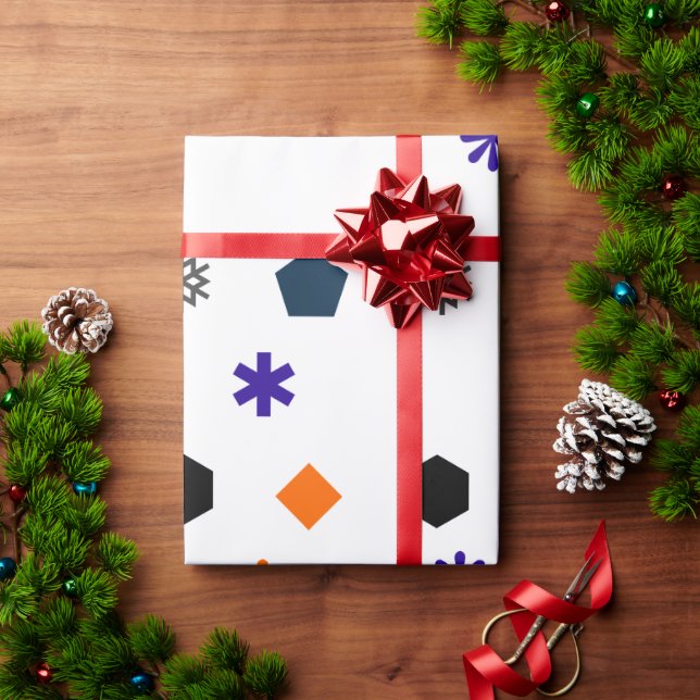 Festive Geometric Gift Wrap Presentpapper (Julgåva)