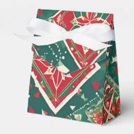Festive Geometric jul Charm Favor Box Presentaskar