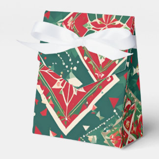 Festive Geometric jul Charm Favor Box Presentaskar