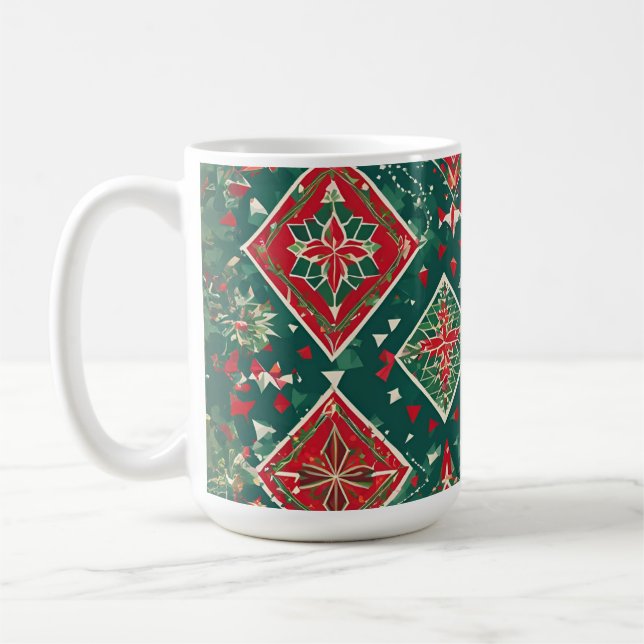 Festive Geometric jul Charm Mugg (Vänster)