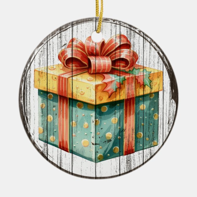 Festive Gift Box - jul Ornament (Framsidan)