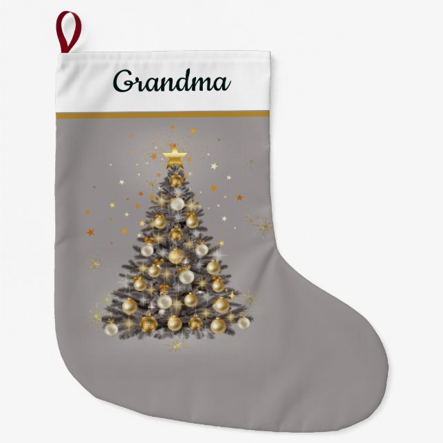 Festive Gift for Grandma - Christmas Stocking Stor Julstrumpa (Framsidan)