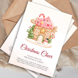 Festive Gingertea House-julkort - Helgdag Julkort