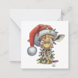 Festive Giraffe Flat Anteckningskort