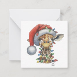 Festive Giraffe Flat Anteckningskort