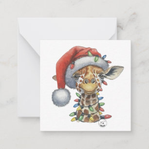 Festive Giraffe Flat Anteckningskort